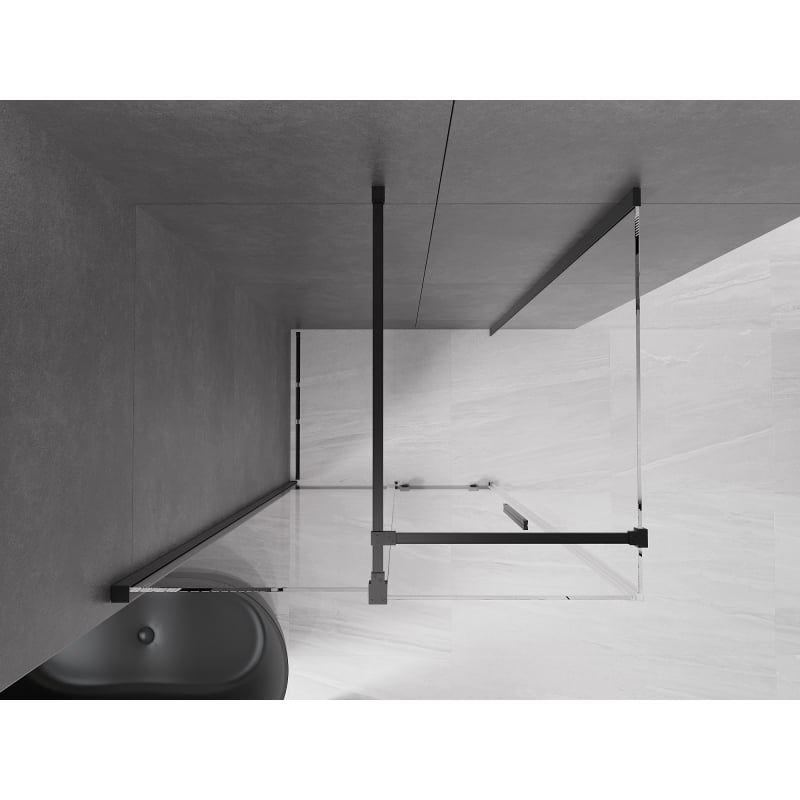 Mexen Velar sliding shower enclosure 110 x 85 cm, transparent, black - 871-110-085-01-70