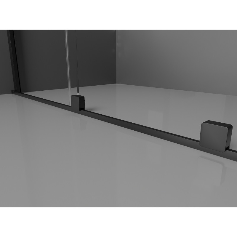 Mexen Velar 110 x 85 cm Sliding Shower Enclosure, Transparent, Black - 871-110-085-01-70