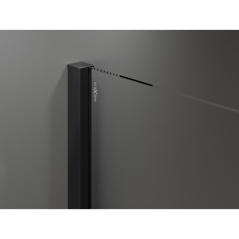 Mexen Velar 110 x 85 cm Sliding Shower Enclosure, Transparent, Black - 871-110-085-01-70