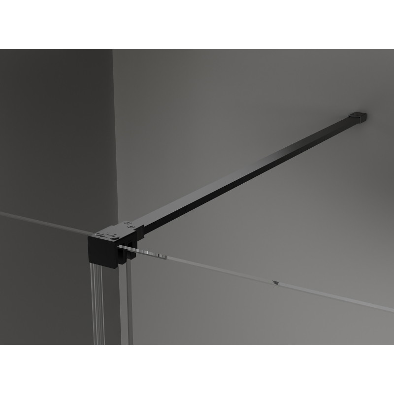 Mexen Velar 110 x 85 cm Sliding Shower Enclosure, Transparent, Black - 871-110-085-01-70