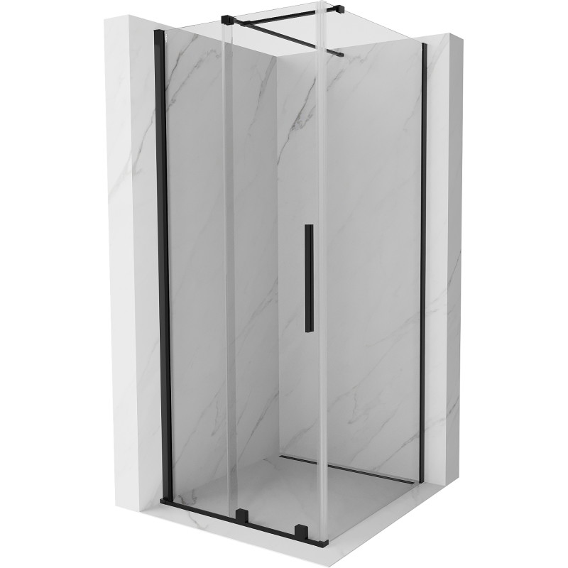 Mexen Velar sliding shower cabin 90 x 90 cm, transparent, black - 871-090-090-01-70