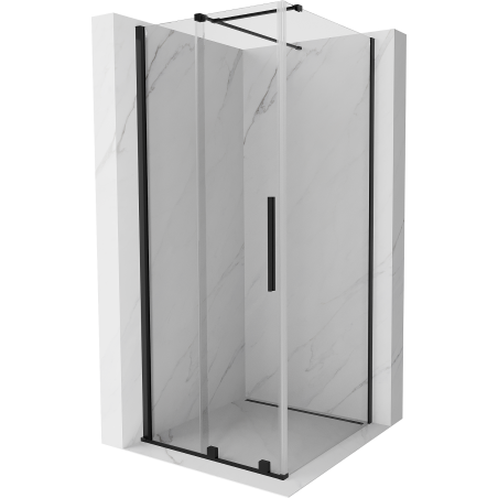 Mexen Velar sliding shower cabin 110 x 110 cm, transparent, black - 871-110-110-01-70