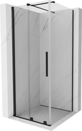 Mexen Velar extendable shower cubicle 110 x 110 cm, transparent, black - 871-110-110-01-70