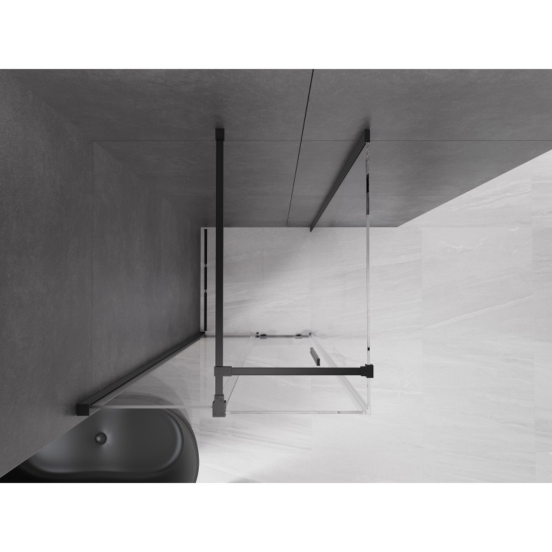 Mexen Velar sliding shower enclosure 120 x 120 cm, transparent, black - 871-120-120-01-70