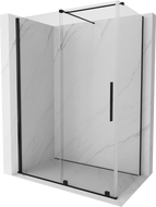 Mexen Velar extendable shower cubicle 130 x 70 cm, transparent, black - 871-130-070-01-70