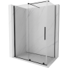 Mexen Velar extendable shower cubicle 130 x 75 cm, transparent, black - 871-130-075-01-70