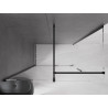 Mexen Velar sliding shower cabin 130 x 75 cm, transparent, black - 871-130-075-01-70
