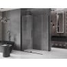 Mexen Velar extendable shower cubicle 150 x 80 cm, transparent, black - 871-150-080-01-70