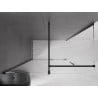 Mexen Velar extendable shower cubicle 150 x 80 cm, transparent, black - 871-150-080-01-70