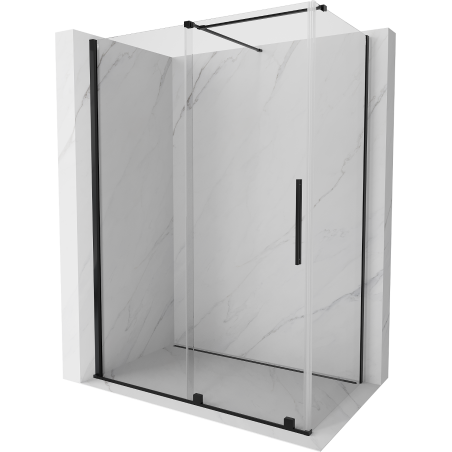 Mexen Velar sliding shower enclosure 160 x 90 cm, transparent, black - 871-160-090-01-70