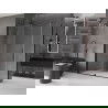Mexen Velar extendable shower cubicle 160 x 90 cm, transparent, black - 871-160-090-01-70