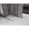 Mexen Velar sliding shower enclosure 100 x 75 cm, transparent, rose gold - 871-100-075-01-60