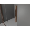 Mexen Velar sliding shower enclosure 100 x 75 cm, transparent, rose gold - 871-100-075-01-60