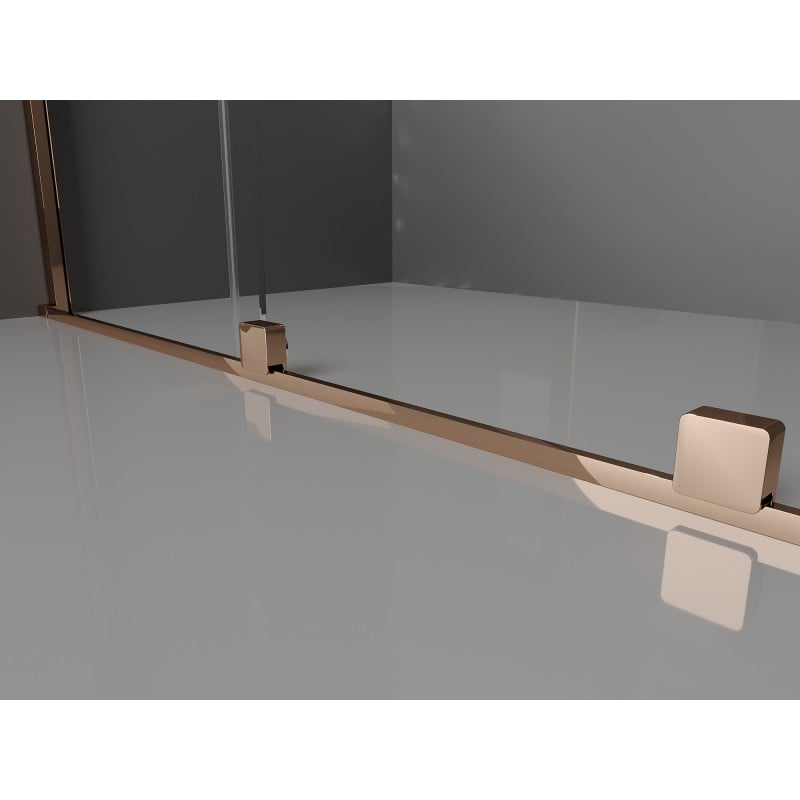 Mexen Velar 110 x 70 cm Sliding Shower Enclosure, Transparent, Rose Gold - 871-110-070-01-60