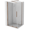 Mexen Velar extendable shower cubicle 120 x 80 cm, transparent, Rose gold - 871-120-080-01-60