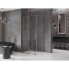 Mexen Velar sliding shower cabin 130 x 100 cm, transparent, pink gold - 871-130-100-01-60