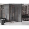 Mexen Velar sliding shower cabin 90 x 90 cm, transparent, rose gold - 871-090-090-01-60