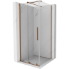 Mexen Velar sliding shower cabin 100 x 100 cm, transparent, rose gold - 871-100-100-01-60