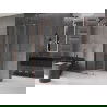 Mexen Velar extendable shower cubicle 110 x 110 cm, transparent, Rose gold - 871-110-110-01-60