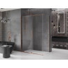 Mexen Velar sliding shower cabin 150 x 75 cm, transparent, rose gold - 871-150-075-01-60