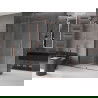 Mexen Velar extendable shower cubicle 150 x 85 cm, transparent, Rose gold - 871-150-085-01-60