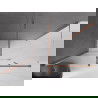 Mexen Velar extendable shower cubicle 150 x 85 cm, transparent, Rose gold - 871-150-085-01-60