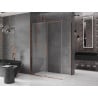 Mexen Velar sliding shower cabin 160 x 85 cm, transparent, pink gold - 871-160-085-01-60