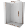 Mexen Velar extendable shower cubicle 160 x 100 cm, transparent, Rose gold - 871-160-100-01-60