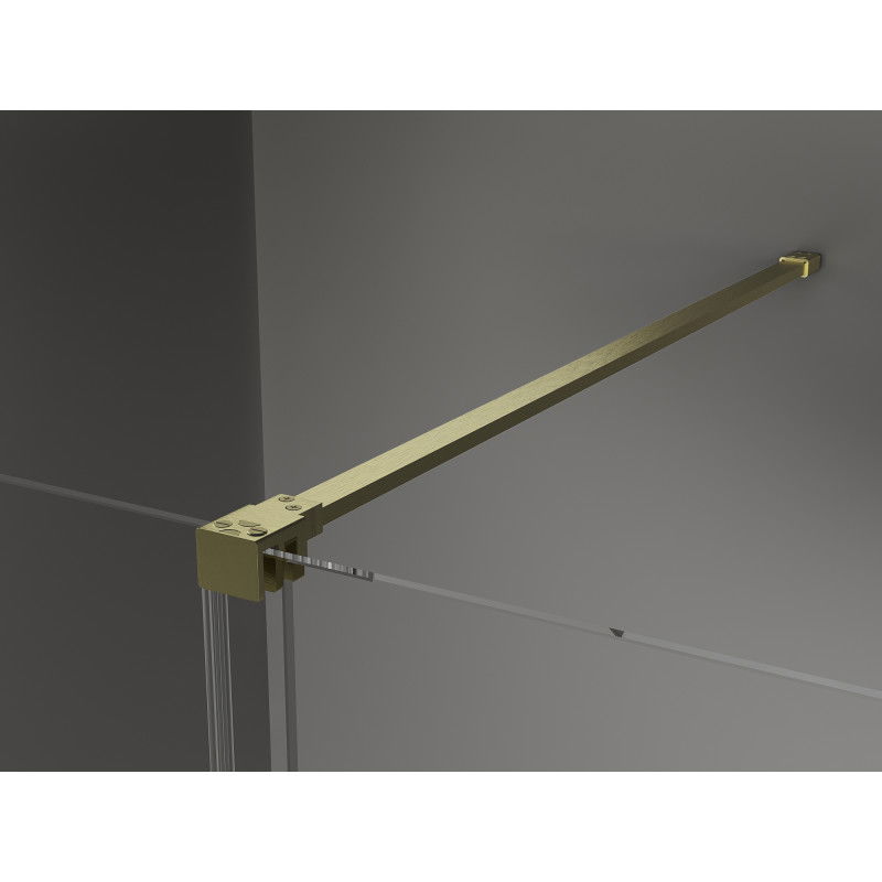 Mexen Velar sliding shower cabin 120 x 75 cm, transparent, brushed gold - 871-120-075-01-55
