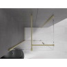 Mexen Velar sliding shower enclosure 150 x 100 cm, transparent, brushed gold - 871-150-100-01-55