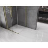 Mexen Velar 90 x 90 cm Sliding Shower Enclosure, Transparent, Brushed Gold - 871-090-090-01-55