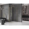 Mexen Velar sliding shower enclosure 110 x 110 cm, transparent, brushed gold - 871-110-110-01-55
