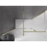 Mexen Velar sliding shower enclosure 140 x 70 cm, transparent, brushed gold - 871-140-070-01-55