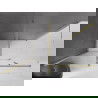 Mexen Velar extendable shower cubicle 140 x 85 cm, transparent, brushed gold - 871-140-085-01-55