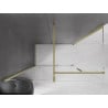 Mexen Velar sliding shower enclosure 150 x 90 cm, transparent, brushed gold - 871-150-090-01-55