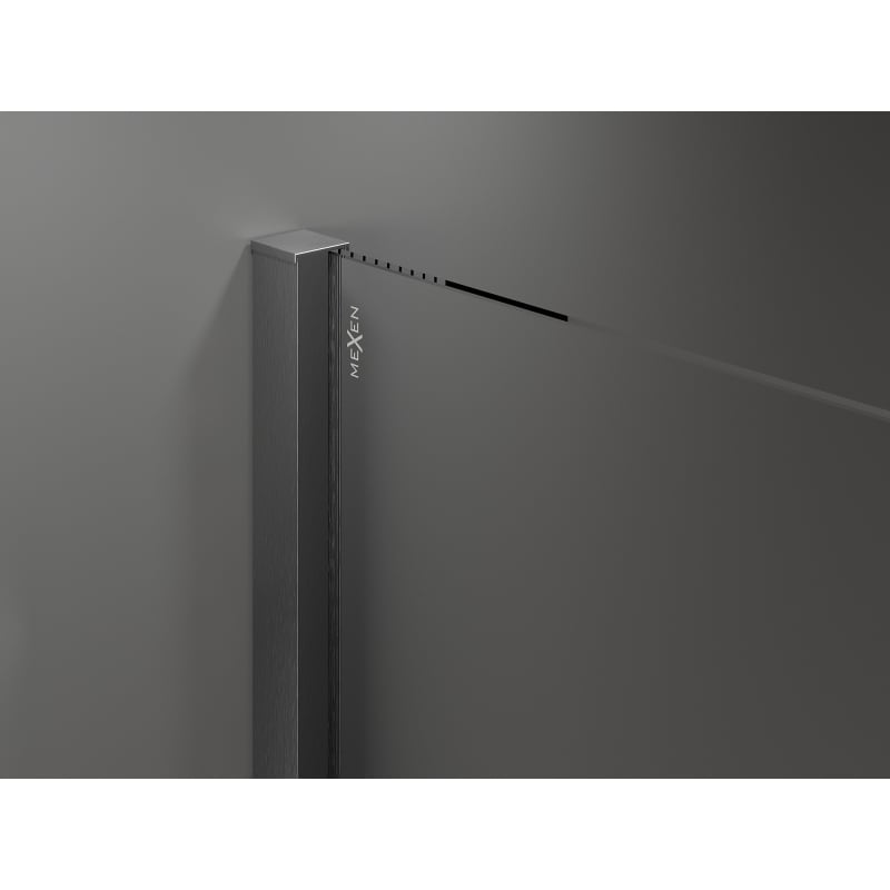 Mexen Velar sliding shower enclosure 90 x 85 cm, transparent, brushed gun gray - 871-090-085-01-66