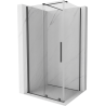Mexen Velar extendable shower cubicle 120 x 90 cm, transparent, brushed gun gray - 871-120-090-01-66