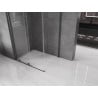 Mexen Velar extendable shower cubicle 140 x 90 cm, transparent, brushed gun gray - 871-140-090-01-66