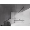 Mexen Velar extendable shower cubicle 140 x 90 cm, transparent, brushed gun gray - 871-140-090-01-66