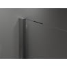 Mexen Velar extendable shower cubicle 140 x 90 cm, transparent, brushed gun gray - 871-140-090-01-66