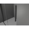 Mexen Velar extendable shower cubicle 140 x 90 cm, transparent, brushed gun gray - 871-140-090-01-66