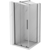 Mexen Velar extendable shower cubicle 110 x 110 cm, transparent, brushed gun gray - 871-110-110-01-66