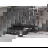 Mexen Velar extendable shower cubicle 130 x 75 cm, transparent, brushed gun gray - 871-130-075-01-66