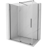 Mexen Velar sliding shower enclosure 150 x 90 cm, transparent, brushed gun gray - 871-150-090-01-66