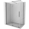 Mexen Velar extendable shower cubicle 160 x 85 cm, transparent, brushed gun gray - 871-160-085-01-66