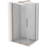 Mexen Velar sliding shower cabin 90 x 75 cm, transparent, brushed copper - 871-090-075-01-65