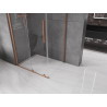 Mexen Velar 100 x 85 cm Sliding Shower Enclosure, Transparent, Brushed Copper - 871-100-085-01-65