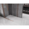 Mexen Velar sliding shower cabin 100 x 120 cm, transparent, brushed copper - 871-100-120-01-65