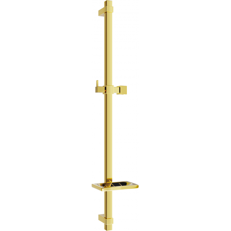 Mexen DQ shower rod with soap dish 80 cm, gold - 79381-50
