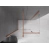 Mexen Velar sliding shower cabin 120 x 85 cm, transparent, brushed copper - 871-120-085-01-65